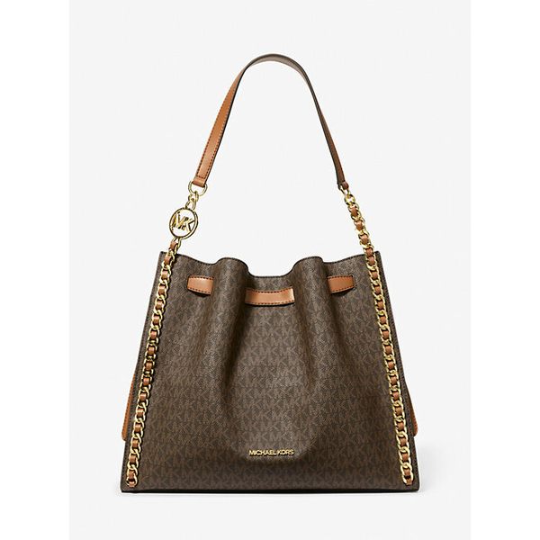 미나 라지 시그니처 로고 체인 숄더백 35H3G4ML3B