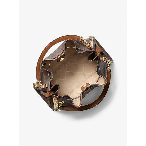 미나 라지 시그니처 로고 체인 숄더백 35H3G4ML3B