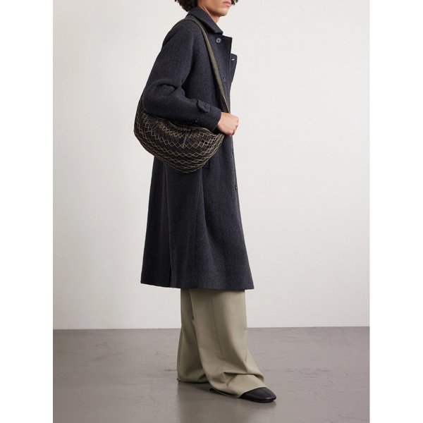 크로아상 가죽 트리밍 피쉬넷 메신저 백 46376663162980961