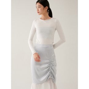 Satin Layered Skirt_blue