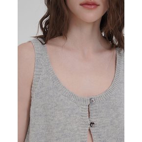 니트 뷔스티에 - 아이보리/그레이/레드/네이비