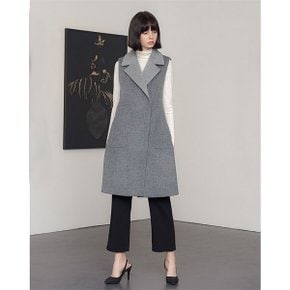 HIDDEN BUTTON SLEEVELESS WOOLEN VEST (1984710)