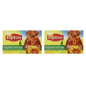 [해외직구]립톤 트로피칼 아이스티 티백 595g 24입 2팩/ Lipton Iced Tea Bags Tropical 21oz