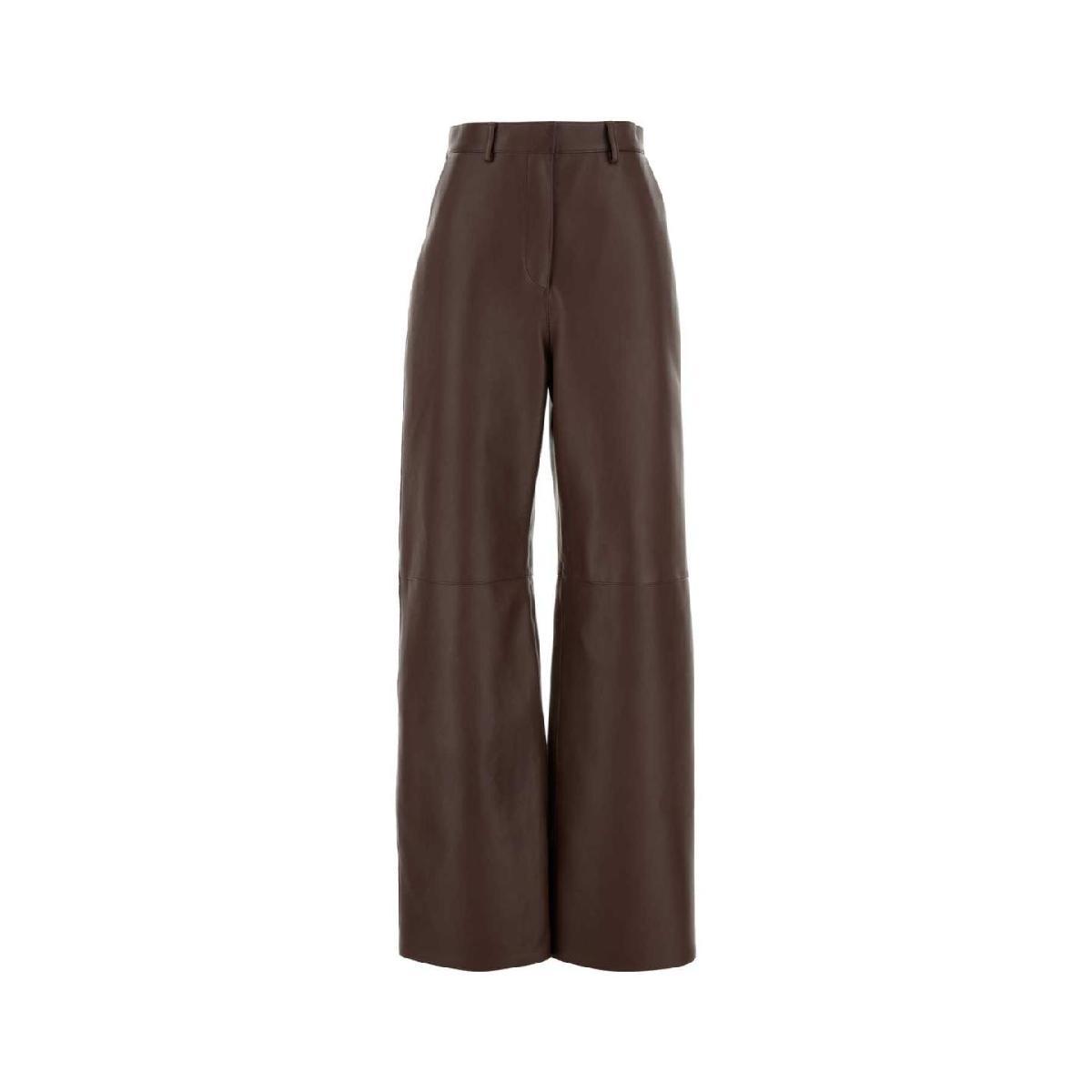 パンツ LOEWE PANTS (S359Y54L61 CHOCOLATEBROWN) Trousers in nappa lambskin Brown - LOEWE