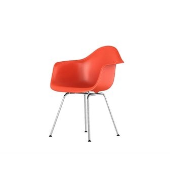 허먼밀러 [허먼밀러 공식딜러] Eames Plastic Armchair, 4-Leg (Red Orange/Chrome)