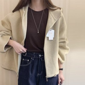 (울100%)후드 스트링 핸드메이드 점퍼_YMSH25FW255