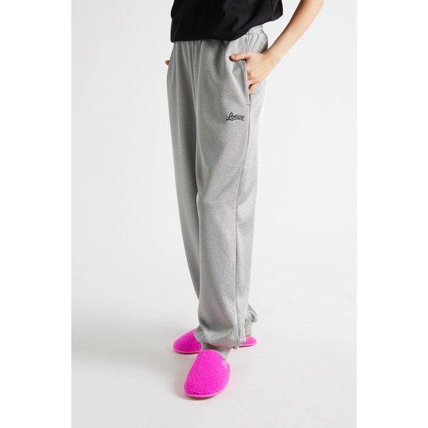 Neon Leather-trimmed Fleece Slippers 푸시아 24772899113448656