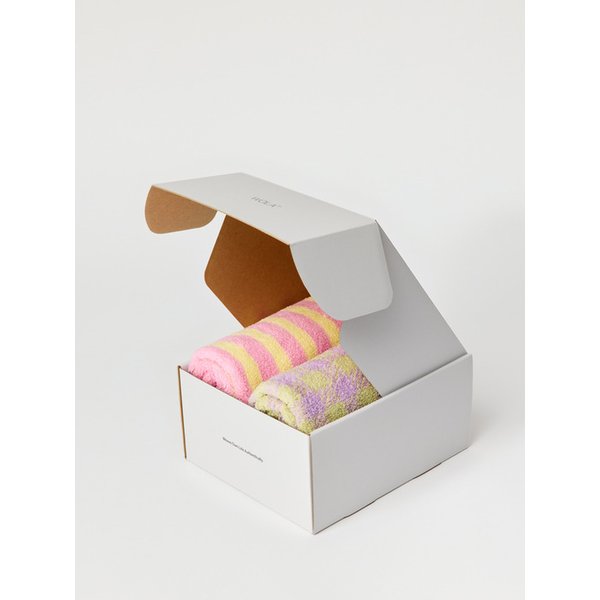 2P [선물포장] 리버시블 타월 콤팩트코마사 40수