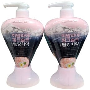 히말라야 핑크솔트 플로럴 민트 펌핑 치약 85g X 2개