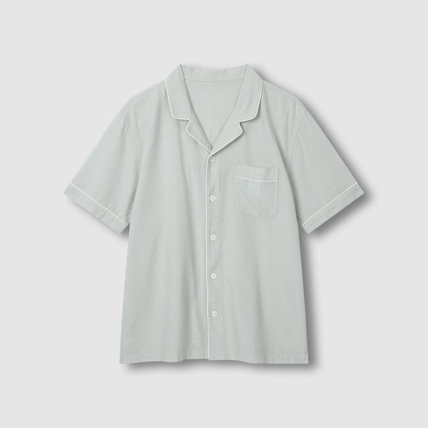 남 코튼 레이온 시어서커 7부 파자마 세트 J2162011430CR