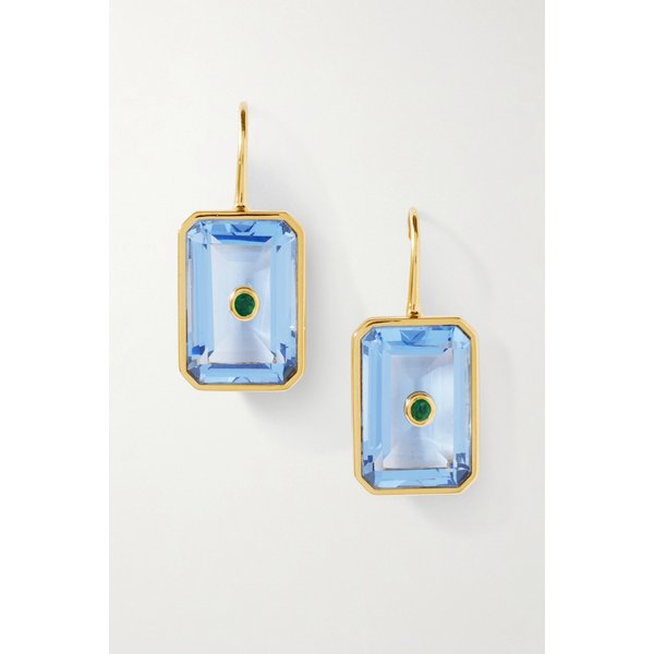 리지 포르투나토 타일 골드 플레이트 크리스탈 에메랄드 귀걸이 46376663162972329