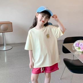 주니어 여아 베이비 드로잉 여름 티셔츠