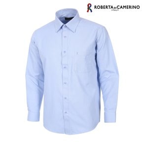 TC 헤링본 블루 일반핏 긴소매 셔츠 RL4-303-2