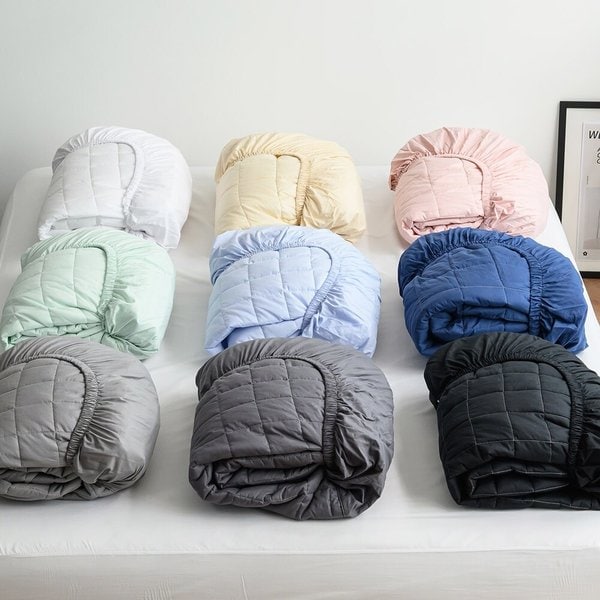 더블리 그레인 40수 순면 누빔 매트리스커버 S 100x205