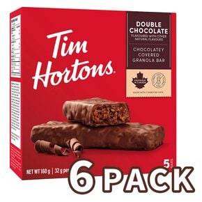 Tim Hortons 팀 홀튼 더블 초콜렛 그래놀라 바 피넛프리 5개 6팩