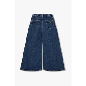 인버티드 플리츠 와이드 데님 팬츠(0465370001)
