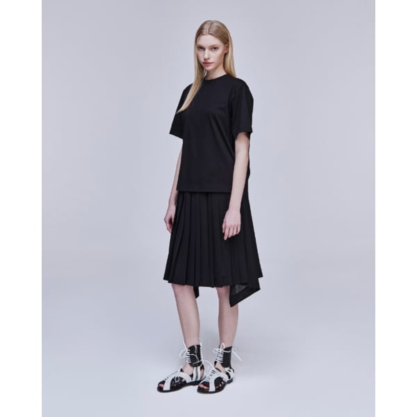 [파주점] [송지오우먼]송지오 시그니처 슬릿 티셔츠 블랙 WH3TS305BK