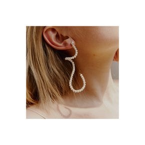 Pearl Wave Unbal Earrings