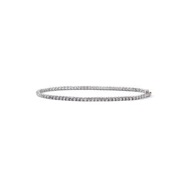 레쿠 14k 1.8mm 랩다이아몬드 4프롱 테니스 팔찌