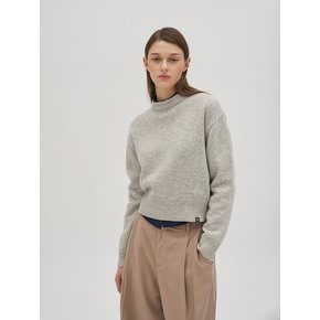 Wool Round Neck Knit Grey