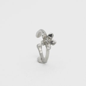 Flower hoop earcuff_ E19[Silver]