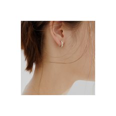 [Silver] Bold Mini Ring Earrings