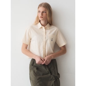 후아유 Steve Crop Short Sleeve Shirts WHYWE2513F