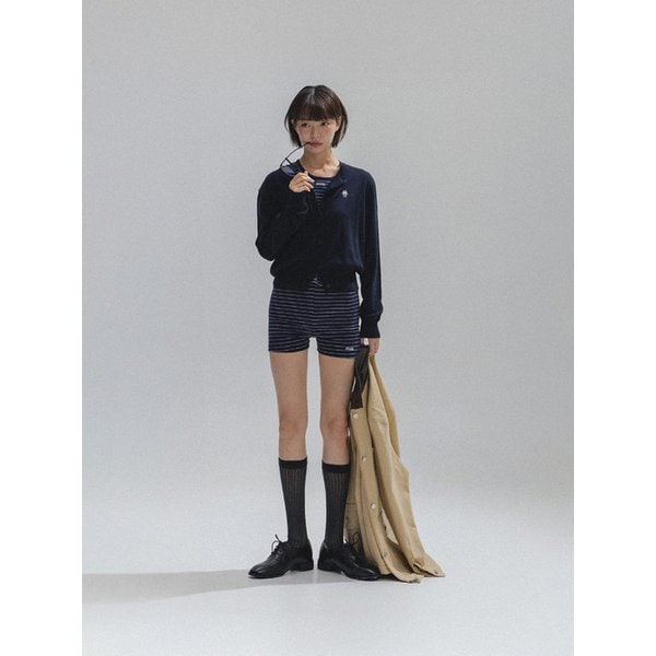 Nostalgic Stripe Round Short_NAVY