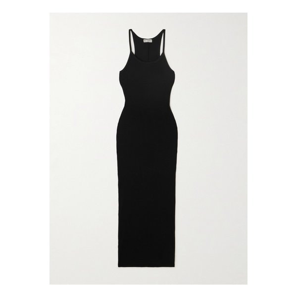 에턴 탱크 골지 스트레치 저지 맥시 드레스 블랙 1647597338536393
