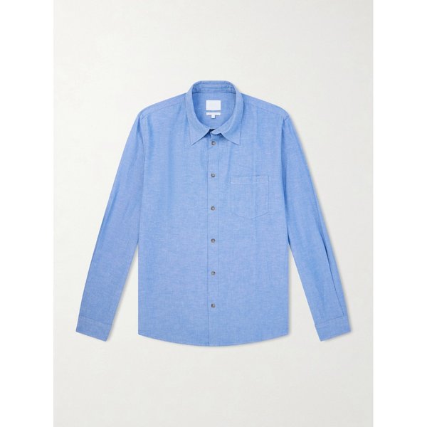 해리스 로고 자수 코튼 리넨 블렌드 셔츠 46376663163034821