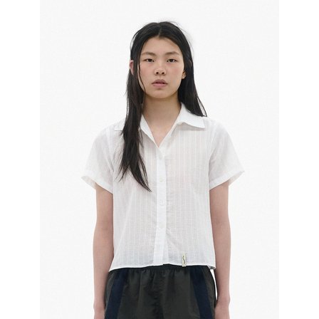 싱킹디퍼 90s 숏슬리브 셔츠 (아이보리)
