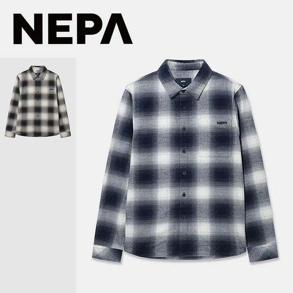 [부산점] 남성 면 체크 긴팔 셔츠 7L51501