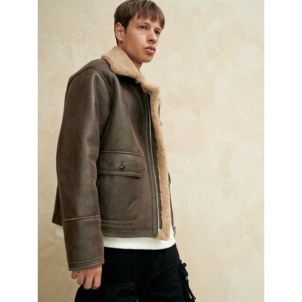 리얼 시어링 무스탕 (빈티지 브라운)