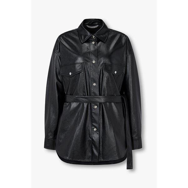 신세틱 레더 롱 셔츠 자켓 7126175500199