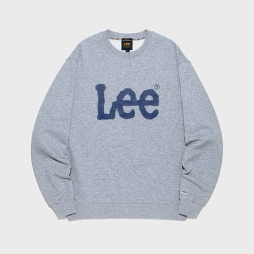 LEE 빅 트위치 로고 맨투맨 그레이 LE2501CR01GR