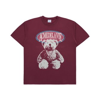 아크메드라비 VINTAGE OVERLAP BEAR SHORT SLEEVE T-SHIRT WINE 빈티지 오버랩베어 와인 SSAVOB-WIN