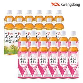 [광동] 옥수수수염차 500ml 12개 + 옥수수수염차 이너브이 500ml 12개