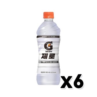  게토레이제로 스포츠 페트음료 600ml  x 6개