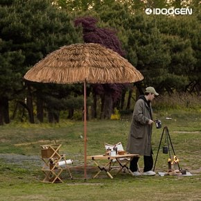 밀짚 비치 대형 휴대용 접이식 야외 파라솔