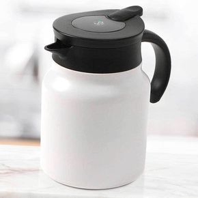 차망포함 보온 주전자 온도표시 900ml 화이트