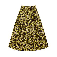 Flower pattern Banding long skirt_40LGD0035YE