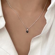 [에스파 카리나,수영 착용] N345 실버925 One Clip Heart Necklace