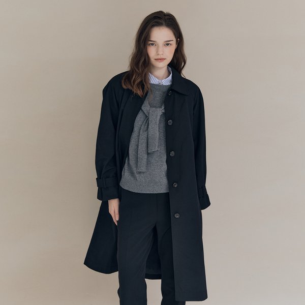 [여주점] 올앤선드리 A라인 벨티드 싱글 트랜치코트 A5F8N710