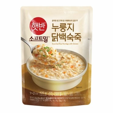 신세계 규격 햇반소프트밀 누룽지닭백숙죽 420g