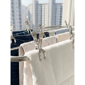 녹슬지 않는 스테인리스 빨래집게 6개 세트