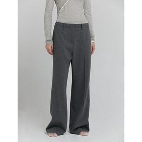 BASIC WOOL SLACKS [GREY]