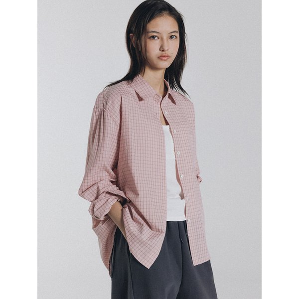 Roa check shirts (pink)