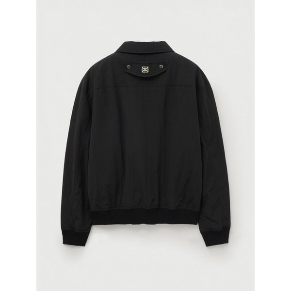 마론 나일론 패디드 봄버 자켓_블랙