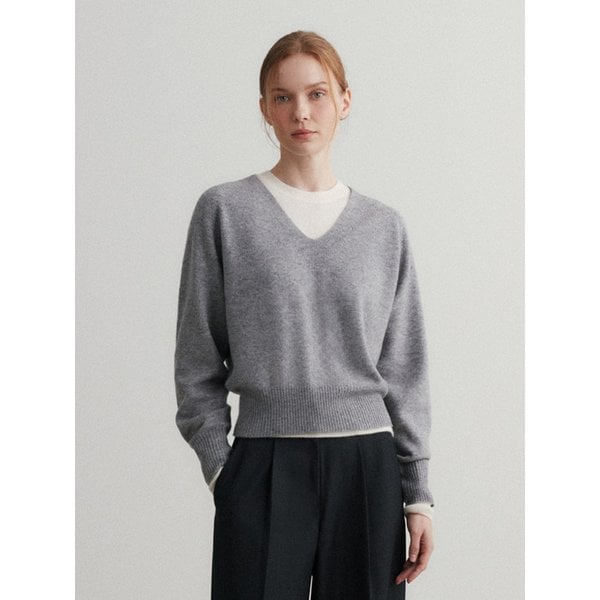 (우먼)캐시미어 100 홀가먼트 브이넥 니트 - 8 COLOR