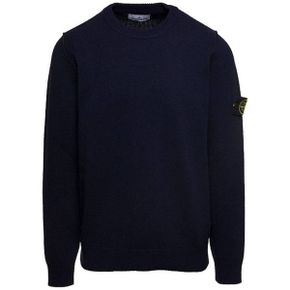 STONE ISLAND 스톤아일랜드 23FW 7915508A3 A0020 와펜패치 램스울 라운드 니트 네이비 남성 TTA